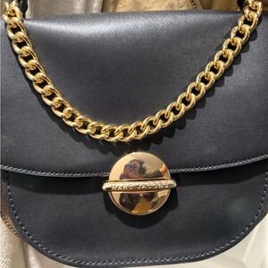 Marc Jacobs Black Crossbody Bag with Gold Chain